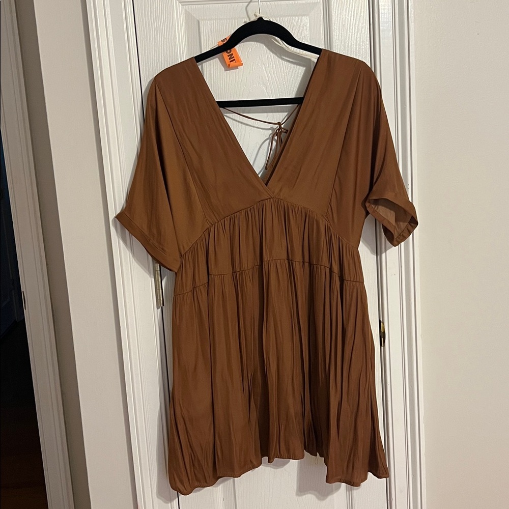 V-neck babydoll dress